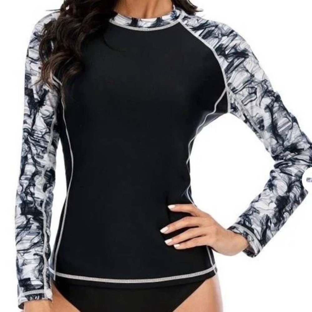 Women's UPF50+ Long sleeve UV sun protection swim Shirts